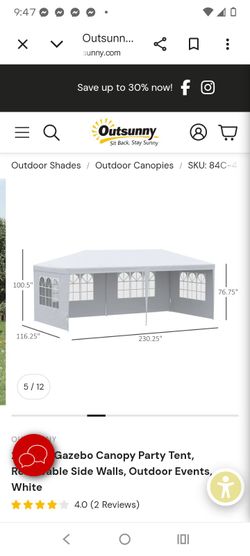 Outsunny canopy party tent