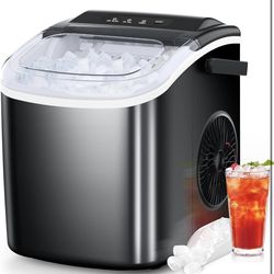 Nuggut Ice Maker Countertop, Portable Ice Machine with Self-Cleaning，random color or style