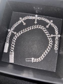Moissanite Cuban link bracelet