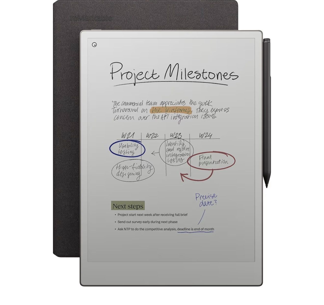 reMarkable 2 Bundle w/ Keyboard + Pencil + Cover — Paper Tablet, Like New