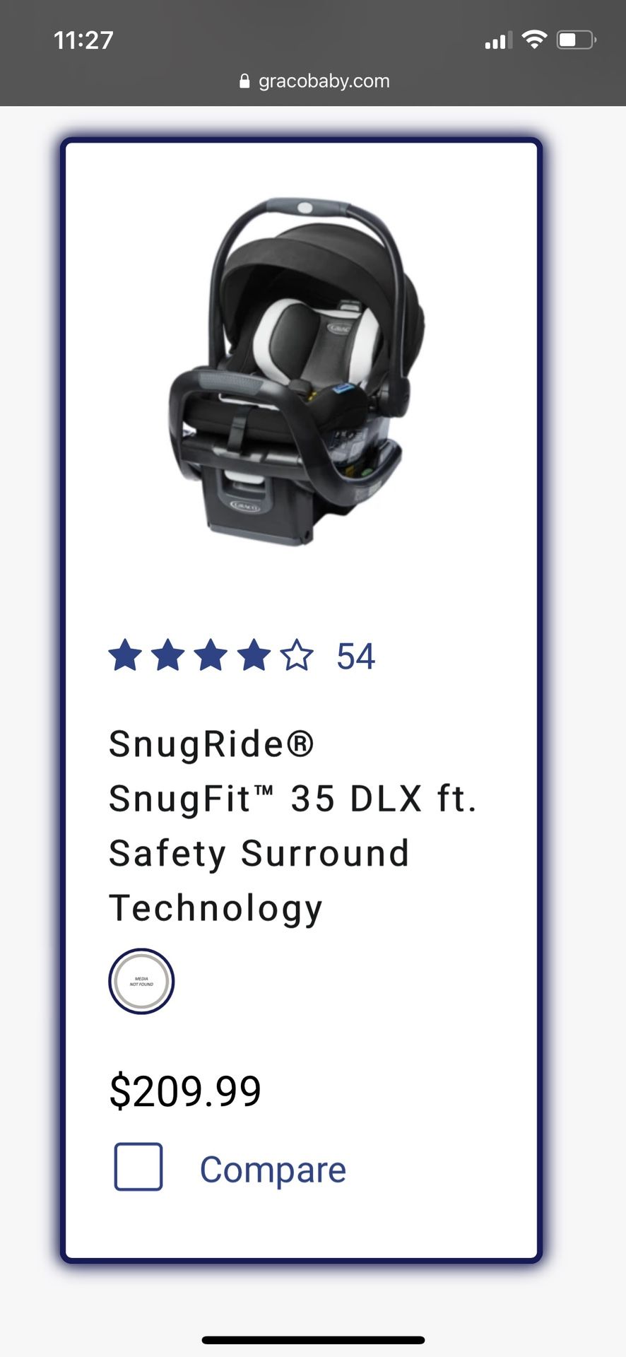GRACO SnugRide® SnugFit™ 35 DLX ft. Safety Surround Technology Infant Car Seat