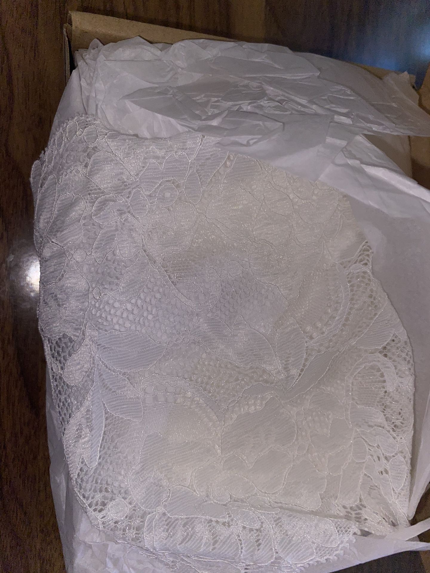 (5) White Lace Runner 7inches By 45ft Long