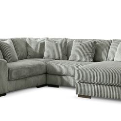 Ashley Furniture 3 Piece Sectional with Ottoman