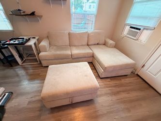 Sofa with ottoman (w storage)
