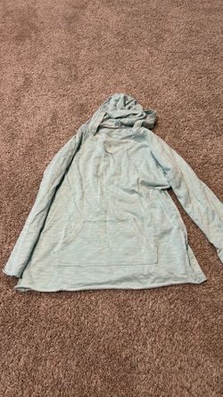 Calvin Klein light teal hooded pull over size medium