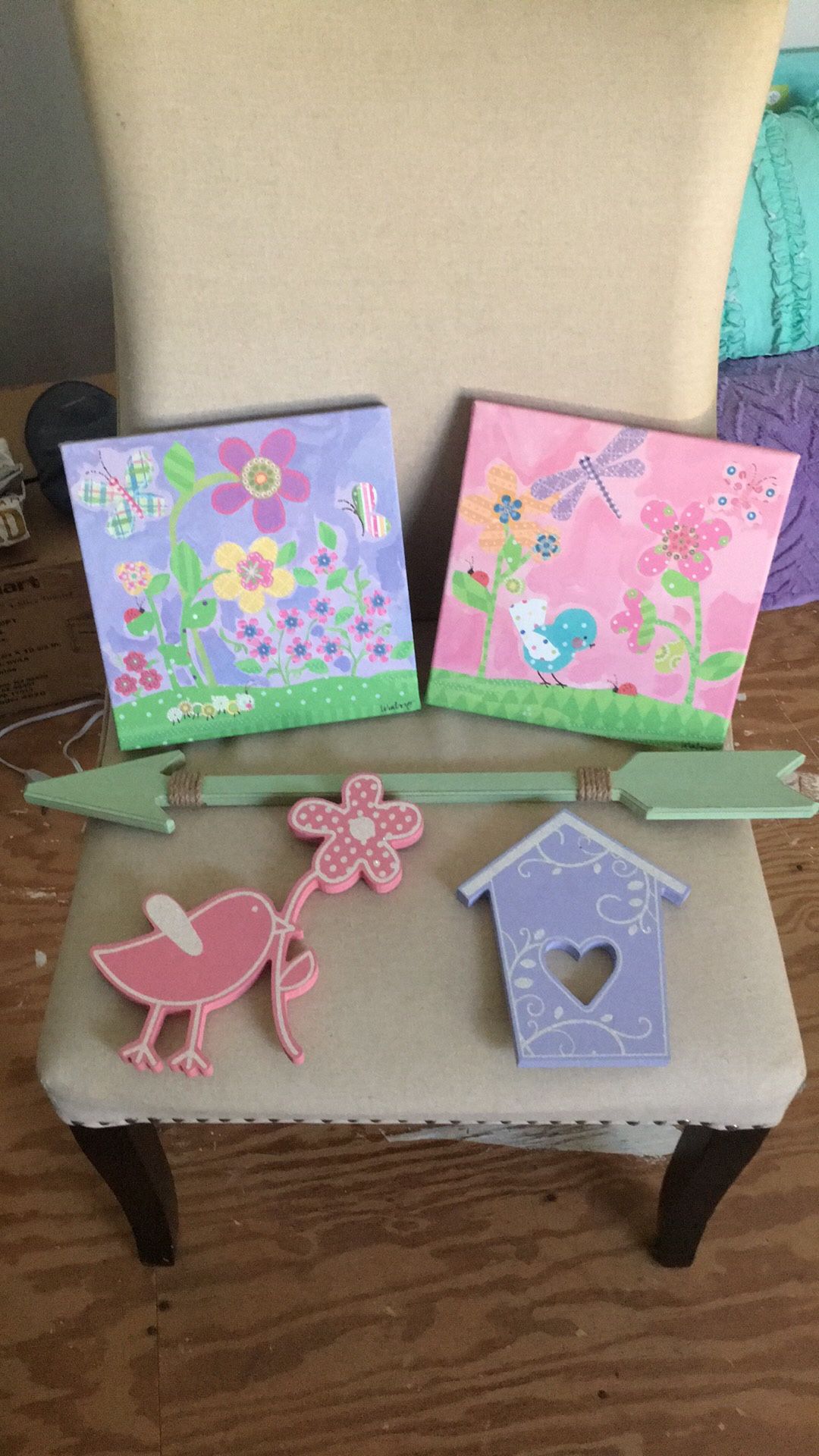 Adorable Set Of 5 Girls’s Room Decor-  All By Target