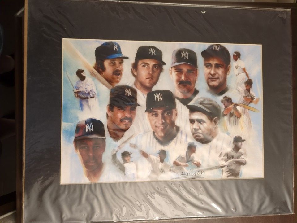 New York Yankees Great Matted Picture Haiyan 15 x 10.25