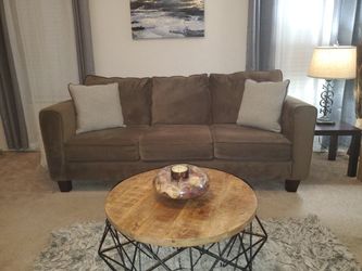 Micro Suede Brown Sofa