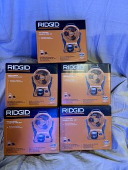 NEW RIDGID 18V Hybrid Cordless Jobsite Fan Kit w/ 4.0 Ah Battery and Charger