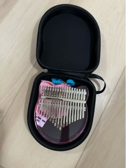Pink Acrylic Cat Shaped Kalimba