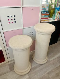 Pair of Stone Pedestal Columns