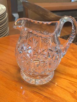 Cut Crystal Glass Pitcher