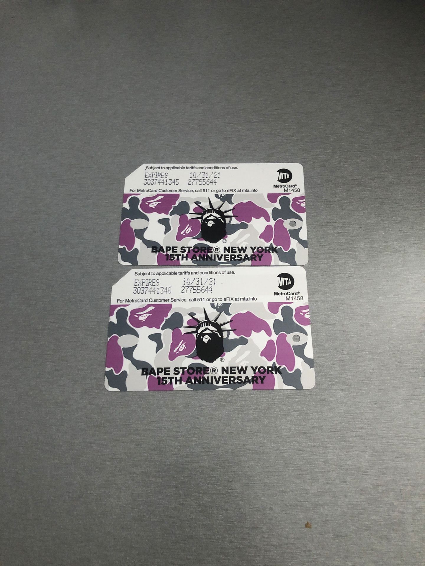 BAPE METROCARD LIMITED EDITION