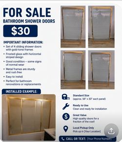 2 bathroom sliding doors