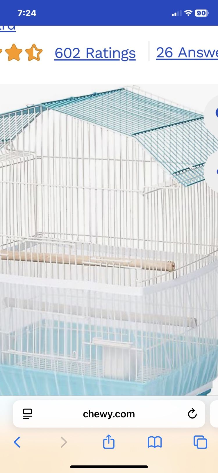 Small cage for Sale For (PARAKEETS ) $25