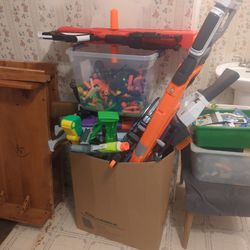 Giant Box Of Nerf Guns And Bullets