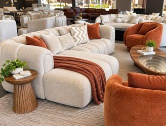 Cream  Boucle Sectional
