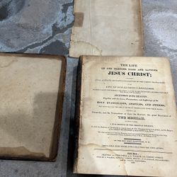 The Life of Our Blessed Lord and Saviour Jesus Christ – Rev. John Fleetwood – 1820 – S. Walker, New York – Antique Religious Book with Engravings