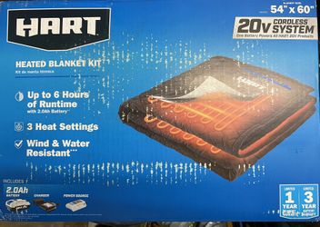 Hart 20V Cordless Heated Blanket kit