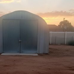 QUONSET  STEEL CAR GARAGE ENCLOSED STORAGE
