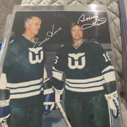 Gordie Howe And Bobby Hull 8x 10 Autograph 