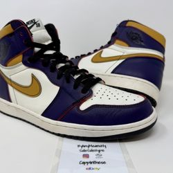 USED 2019 NIKE AIR JORDAN RETRO 1 LA TO CHICAGO SIZE 11
