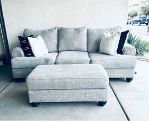 Ashley sofa and ottoman set, excellent condition!