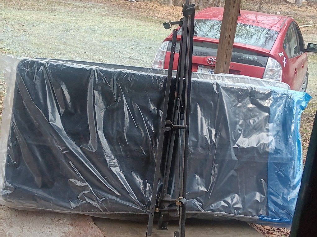Twin Size Matris And Box Spring & Rails  