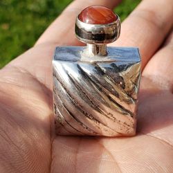 STERLING SILVER VINTAGE PERFUME BOTTLE 