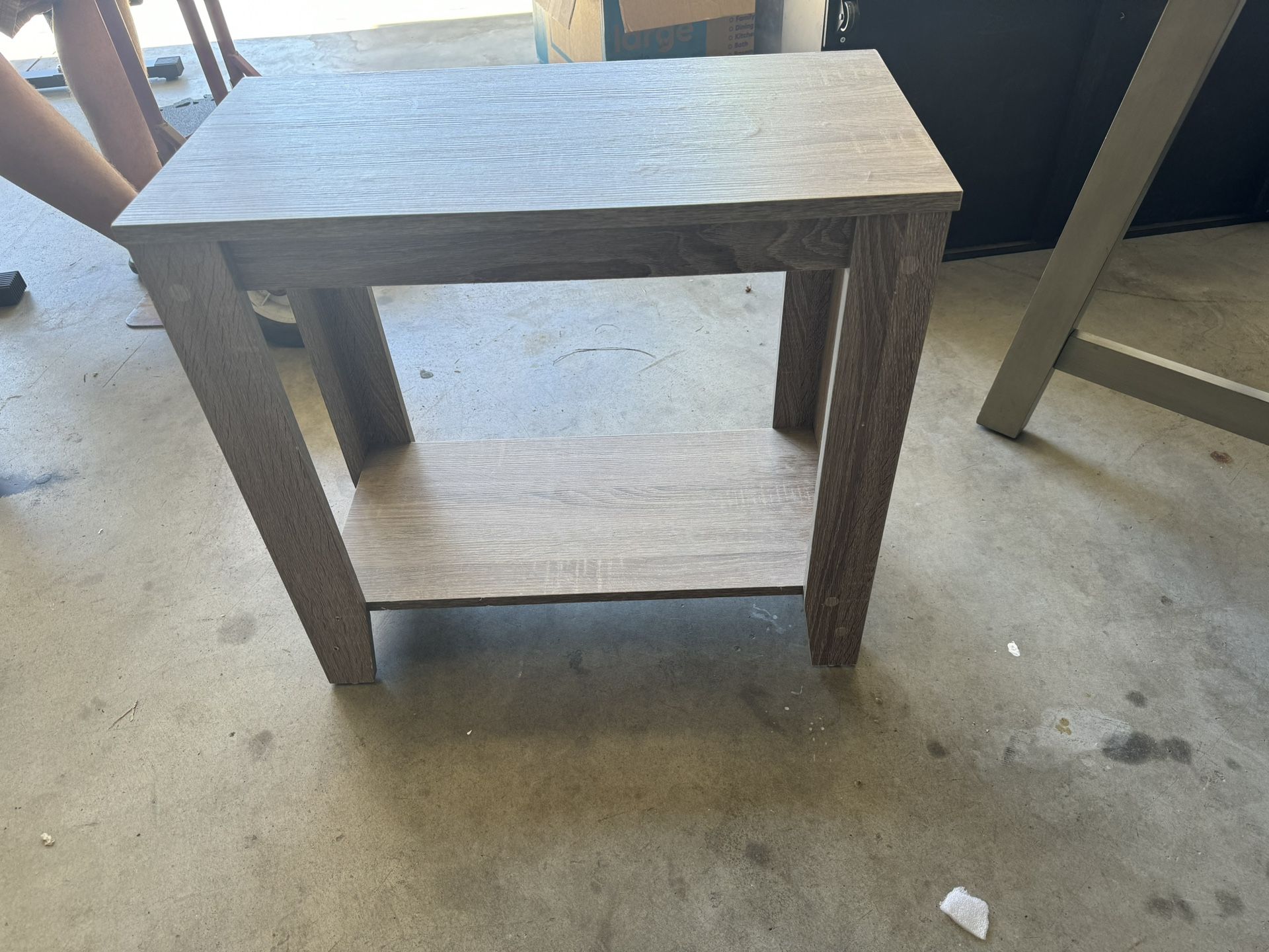 2 Grey Wood End/side Tables 