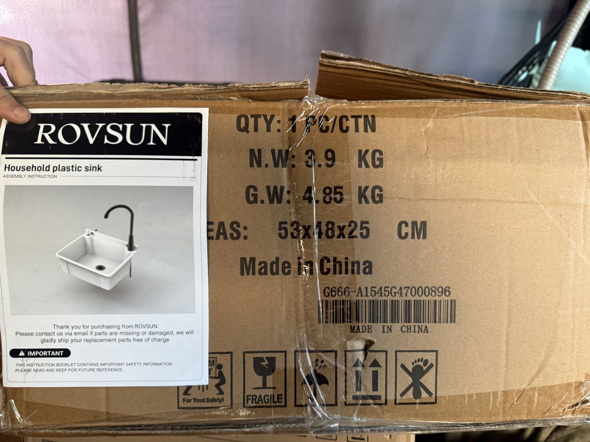 House Hold Plastic Sink