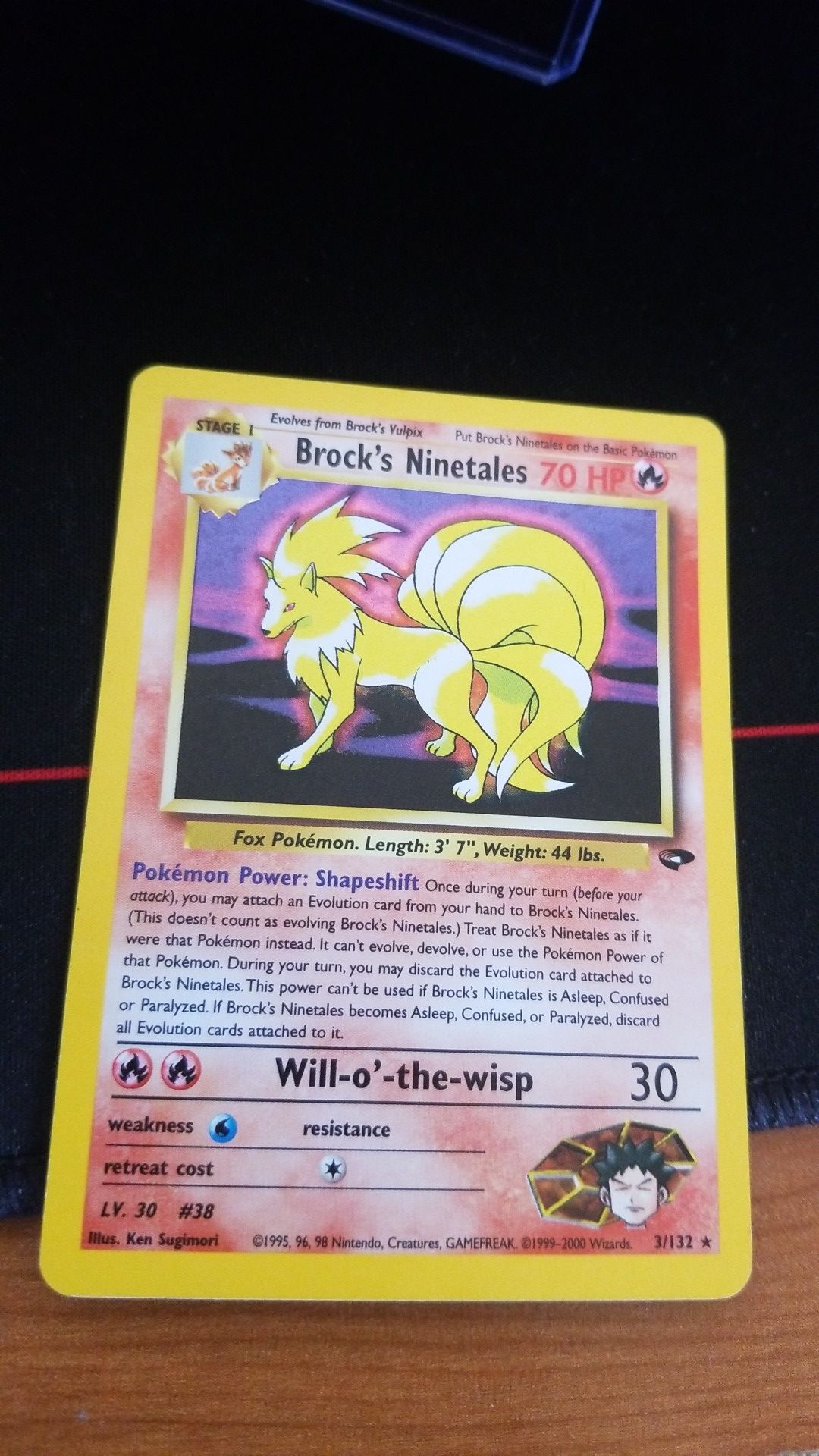 Pokemon Card Brock's Ninetales Holo