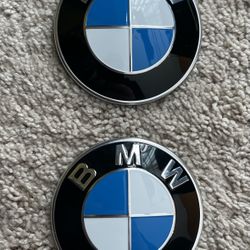 OEM Genuine BMW Hood & Trunk Emblem 82mm (2Pack)