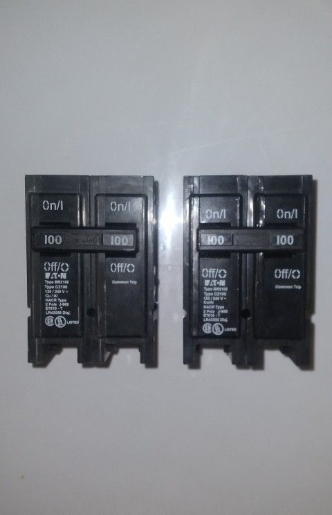 New Eaton 100 Amp Double Pole Breakers