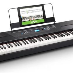 Alesis Recital Pro - 88 Key Digital Piano Keyboard with Hammer Action Weighted Keys