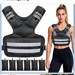 NEW Neoprene weighted exercise vest adjustable 11-18lb