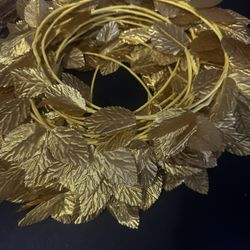 Gold Laurel wired “headbands”