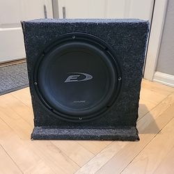Alpine E 10 Subwoofer With Box