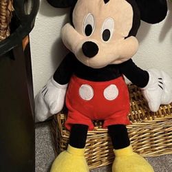 Big Mickey Mouse Doll In Good Clean Condition 