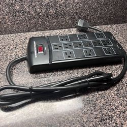 Monster Black Heavy Duty Surge Protector Power Strip 6 ft Cord with 12 120V-Outlet Extension