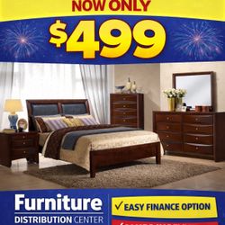Emily Merlot Bedroom Set Now Only $499. Easy Finance Option. Same-Day Delivery.