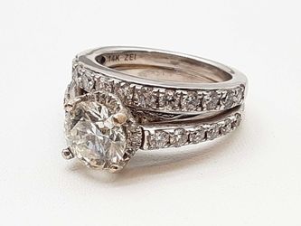 1.50 Cttw Diamonds 14k White Gold 7.8g Ring Size 4.5 Do1123pxzxmia