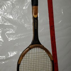 VTG WILSON "ADVANTAGE" WOODEN TENNIS RACQUET Grip Leather Original