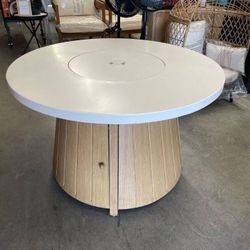 Better Homes and Gardens Vista 42 inch outdoor round steel gas Fire Table