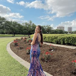 Purple Iridescent Prom Dress 