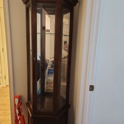 Glass/wood China Hutch