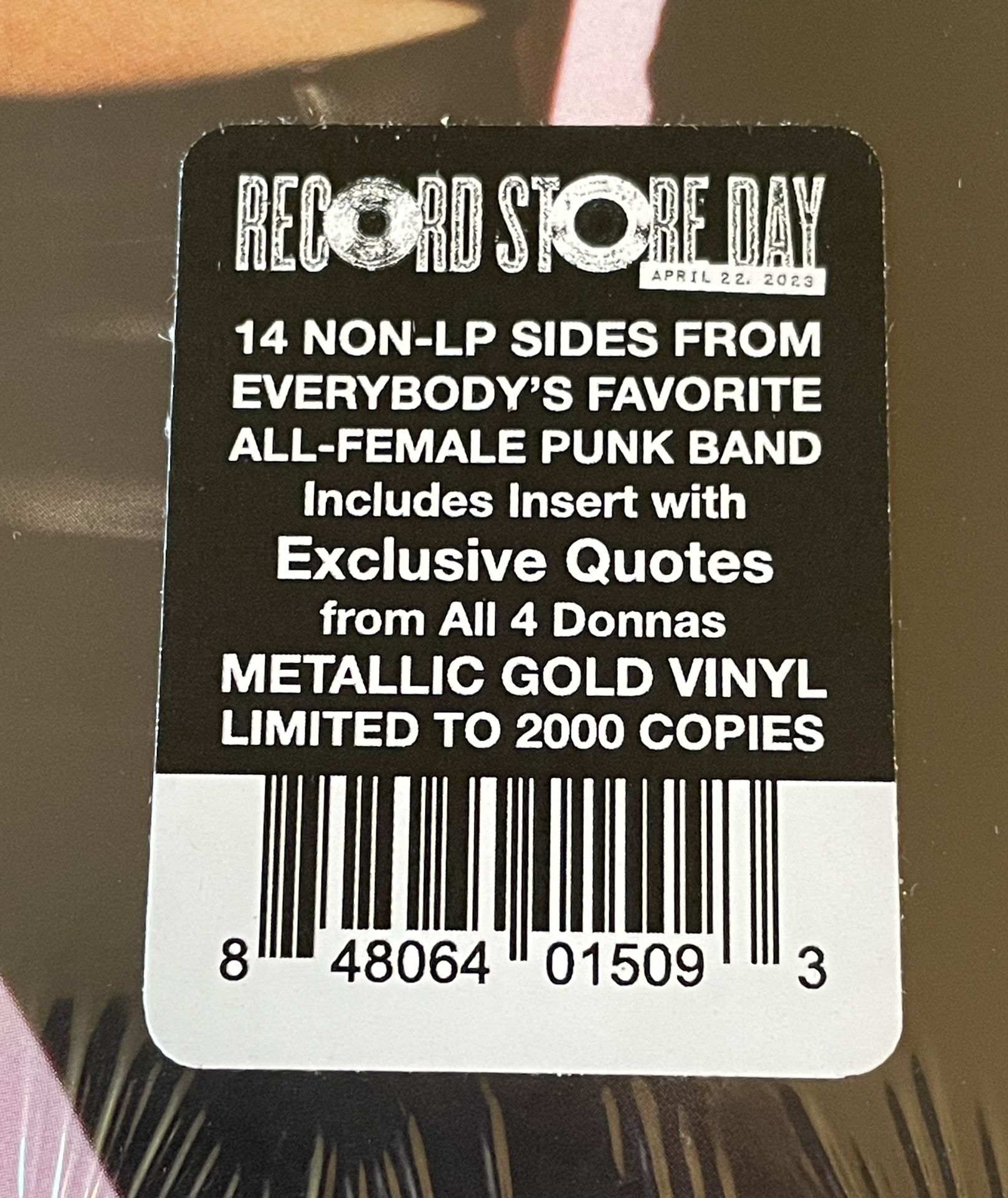 The Donnas Early Singles Record Store Day outlet RSD 2023 GOLD METALLIC Vinyl LP /2000