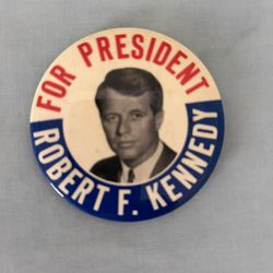 Vintage Original RFK For President Pin 3.5”