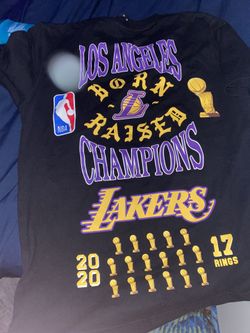 Lakers 2020 NBA  Championship New Era X Born Raised T-shirt. SIZE: Medium  
