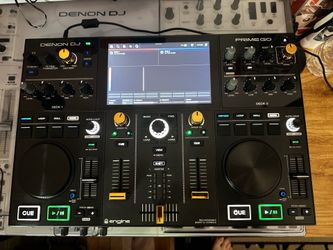 Denon DJ Prime Go Battery Powered DJ Controller with Decksaver and 2 stands